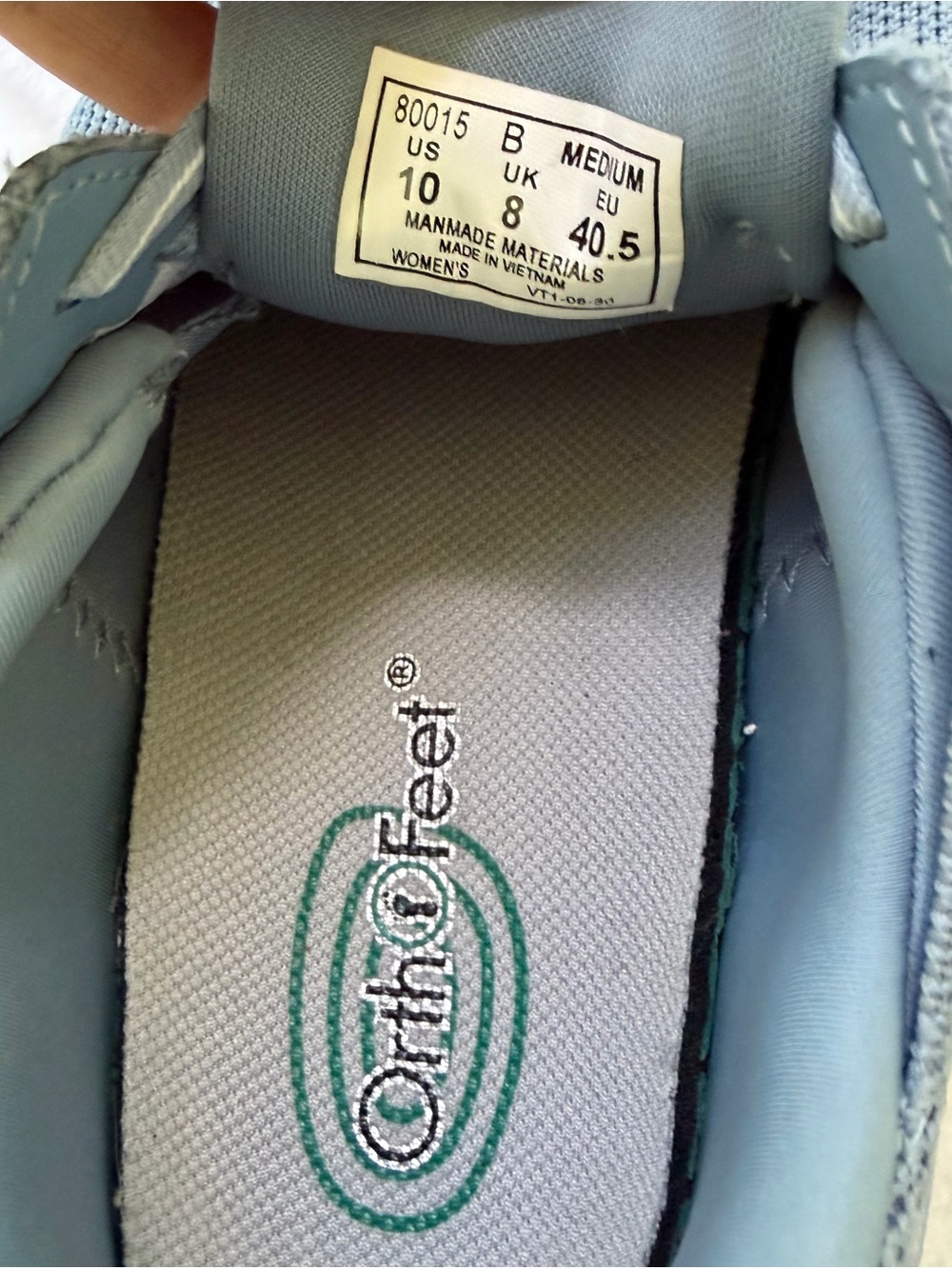 Orthofeet Kita Hands Free Athletic Orthotic Sneakers Size 10 Women’s Blue Gray - Picture 13 of 15